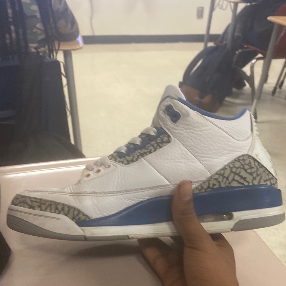 Nike Air Jordan 3 Retro White Blue Sneakers
